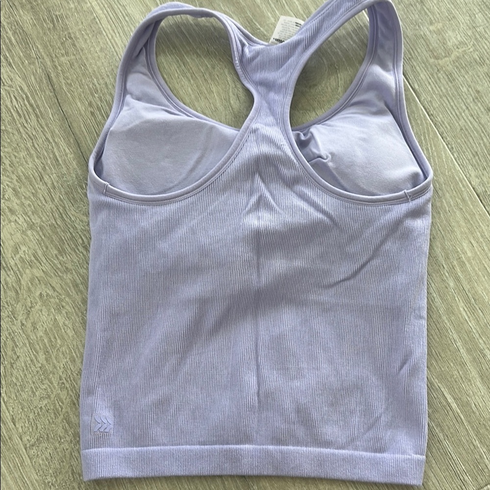 Work out Lavender Ribbed Tank Top - Picture 3 of 6